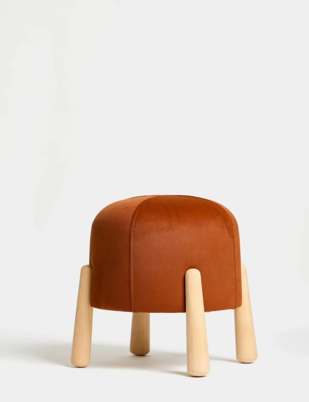 Tufet Floki, portokalli, këmbë druri, Atelier del Sofa - 1
