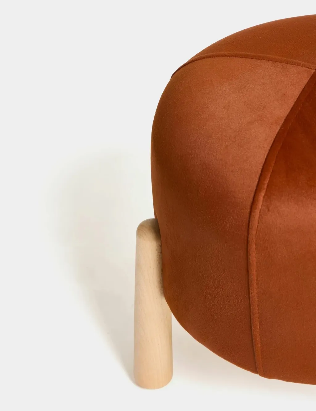 Tufet Floki, portokalli, këmbë druri, Atelier del Sofa - 4