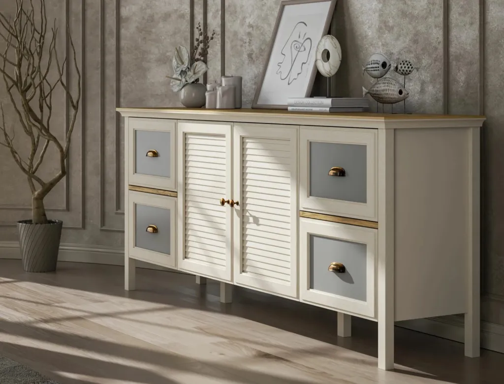 Konsol Skye Decor, krem, lis, gri, FRN-21010 - 1