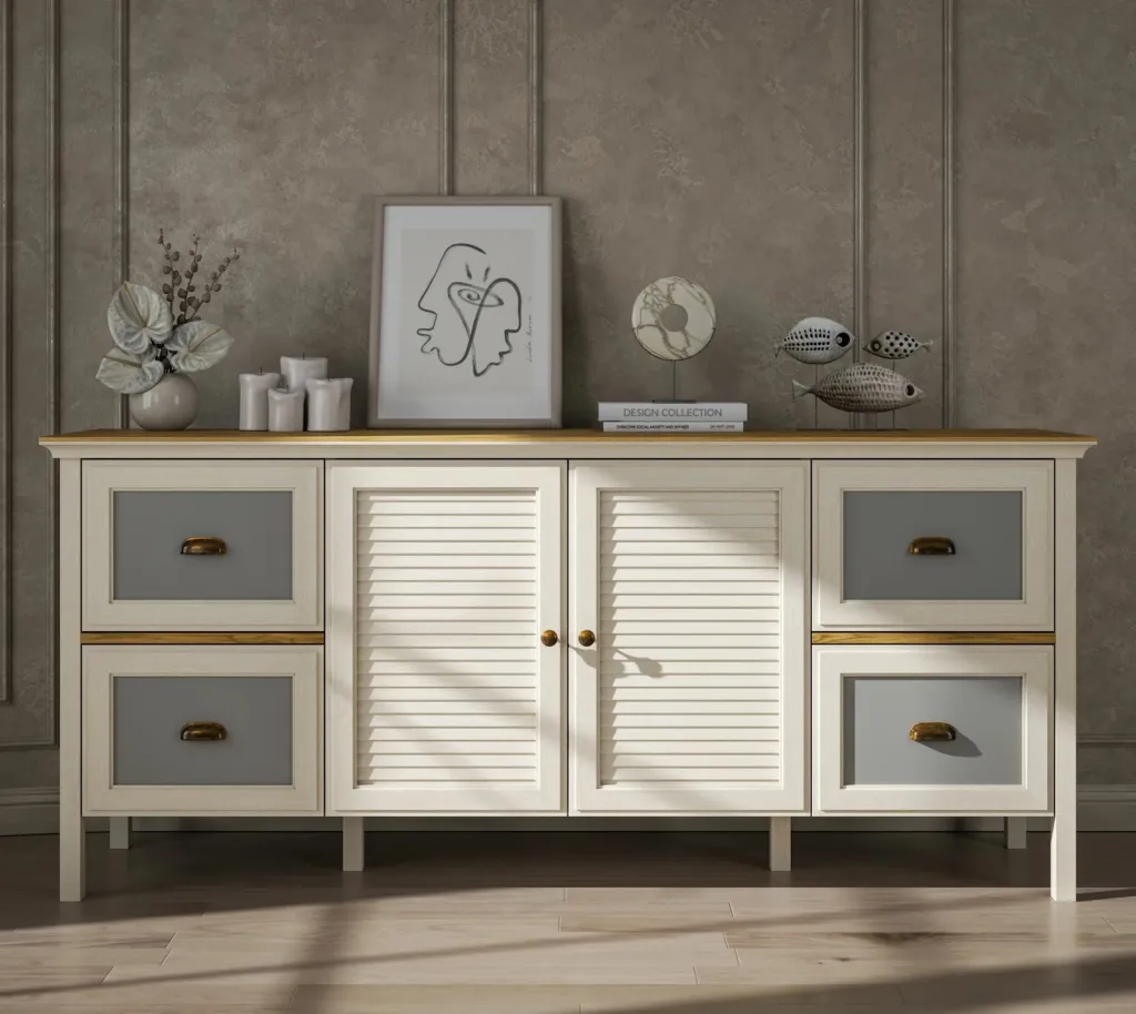 Konsol Skye Decor, krem, lis, gri, FRN-21010 - 2