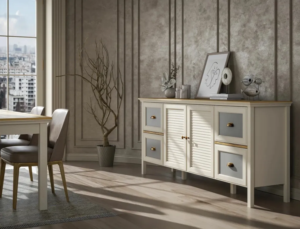 Konsol Skye Decor, krem, lis, gri, FRN-21010 - 5
