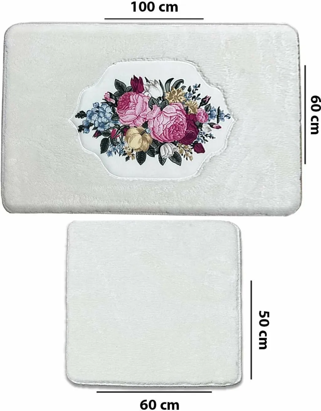 Set tapetash për banjo (2 copë), Mijolnir, Bella Rose, ngjyrë ecru - 2
