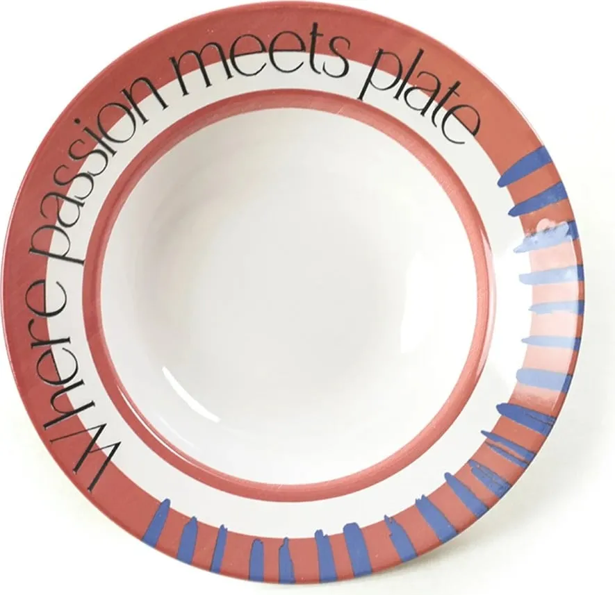 Pjatë Hermia Concept, e kuqe dhe e bardhë, 26cm, set prej 6 copësh - 3