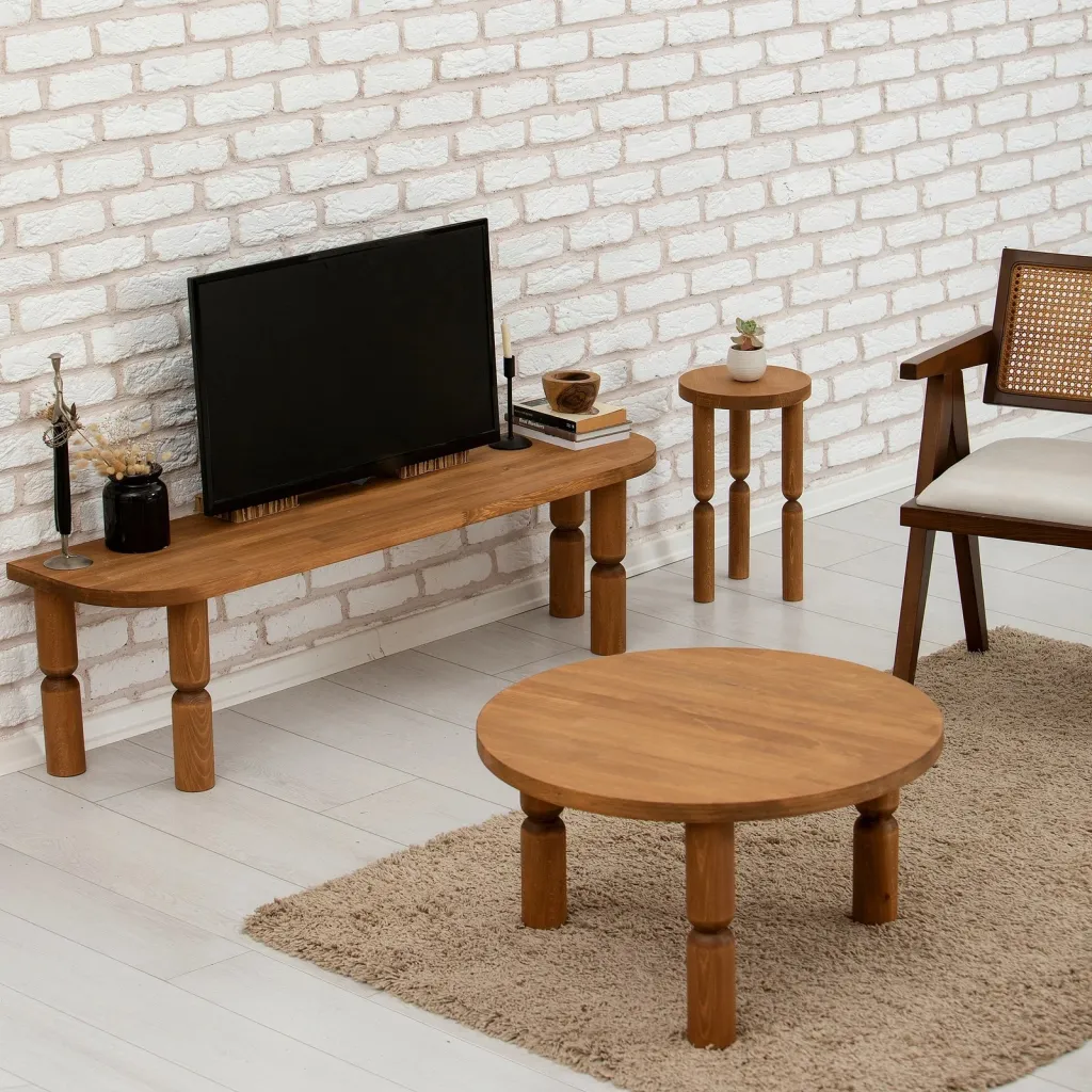 Tavolinë kafeje Skye Decor, Ida 70, ngjyrë geshtenje - 3