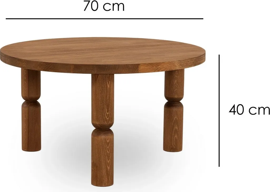 Tavolinë kafeje Skye Decor, Ida 70, ngjyrë geshtenje - 7