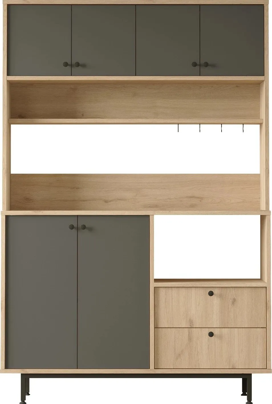 Dollap multifunksional Skye Decor, RE5-SA, ngjyrë lis dhe antracit - 4