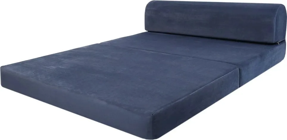 Divan-krevat dy vendësh, kadife blu, Atelier del Sofa, Magic - 5