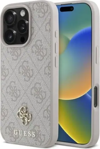 Mbështjellës Guess 4G Small Classic MagSafe për iPhone 16 Pro Max, Rozë