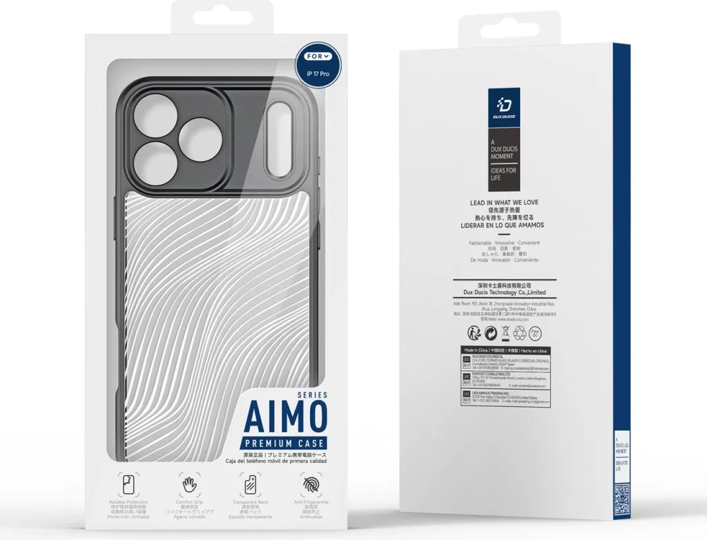 Mbështjellës Dux Ducis Aimo për iPhone 17 Pro, i zi - 2