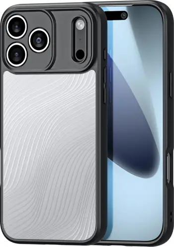 Mbështjellës Dux Ducis Aimo për iPhone 17 Pro, i zi