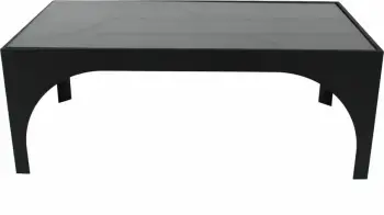 Tavolinë kafeje Arches, metal i zi mat, 100x55x38 cm