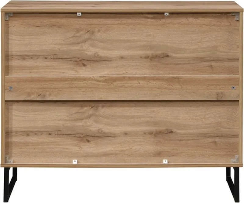 Komodë Verde me 3 sirtarë, natyrale, mente, 100x41.5x81cm - 4