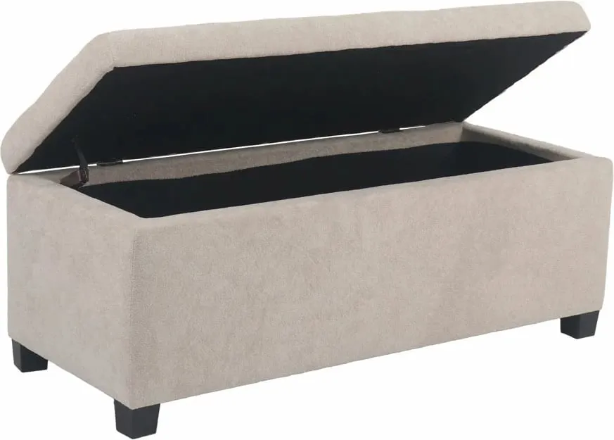 Stool me hapësirë për ruajtje, bezhë, 102x42x40 - 3