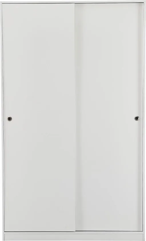Dollap me 2 dyer, ngjyrë e bardhë, 120x50x200 cm - 3