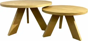Set tavolinash kafeje Tavola, 2 copë, 80x80x47 cm