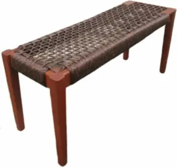 Bankë Mesh, ngjyrë kafe antike, arrë, 110x35x40