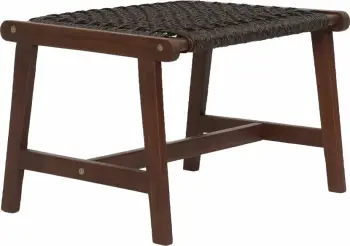 Stool Mesh, ngjyrë kafe antike, dru arre, 57x41x35.5cm
