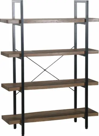 Raft librash Brick-Urban, ngjyrë arre e zezë, 105x32x140