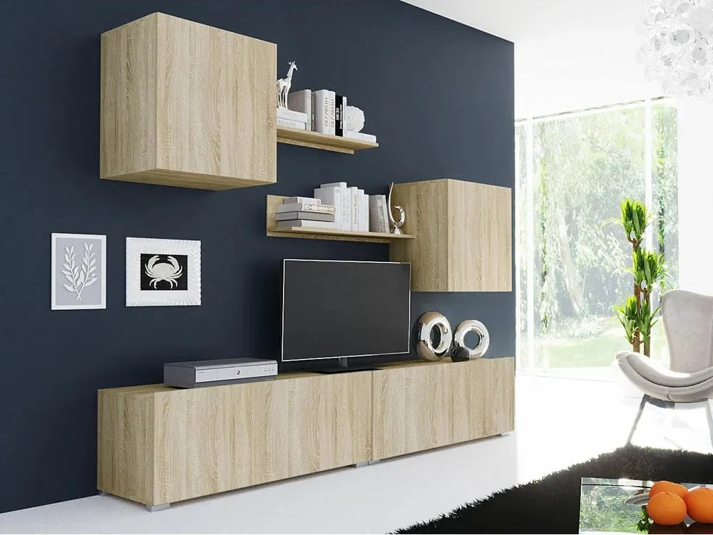 Set elementesh muri Lovis, ngjyrë sonoma, 240x42x200 - 1