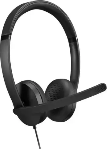 Kufje Lenovo 4XD1P83425, stereo, USB Type A, me mikrofon, të zeza