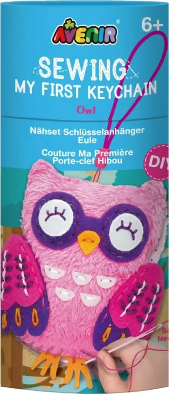 Set kreativ qepjeje Russell Sew, varëse çelësash buf, për fëmijë 6+