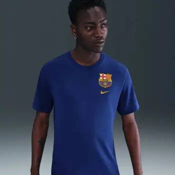 Bluzë Nike FC Barcelona Crest Tee M HQ8396-455, pambuk, për burra, blu