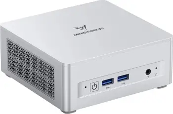 Kasë mini kompjuter Minis Forum UM870 Plus barebone, Ryzen 7 8745H, pa RAM/SSD, argjendtë