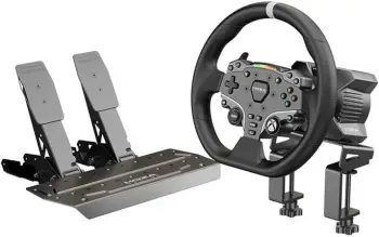 Set garash Moza Racing R3 RS053 me timon ES, pedale SRP-Lite, për Xbox dhe PC, zi