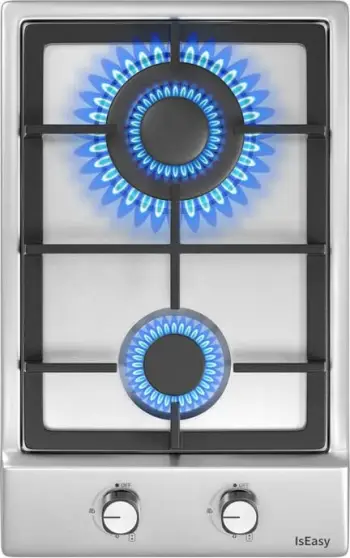 Sobë gazi IsEasy MGBS-312A, 2 djegës, çelik inox, e integruar