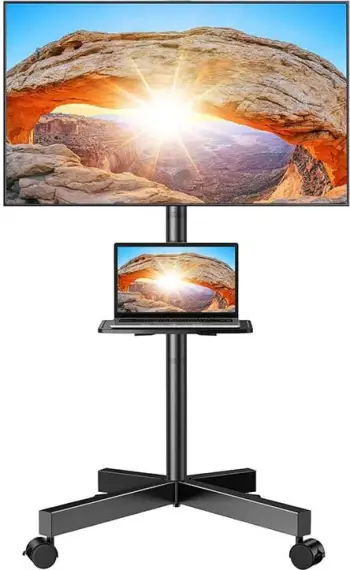 Mbajtës mobil për TV Perlegear PGTVMC06, për TV 23-60", me rrota, i zi
