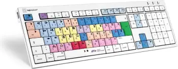 Tastierë LogicKeyboard Avid Media Composer ALBA DE për Mac, taste të ngjyrosura