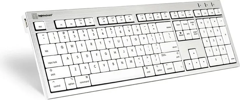 Tastierë LogicKeyboard ALBA UK për Mac, bardhë - 1