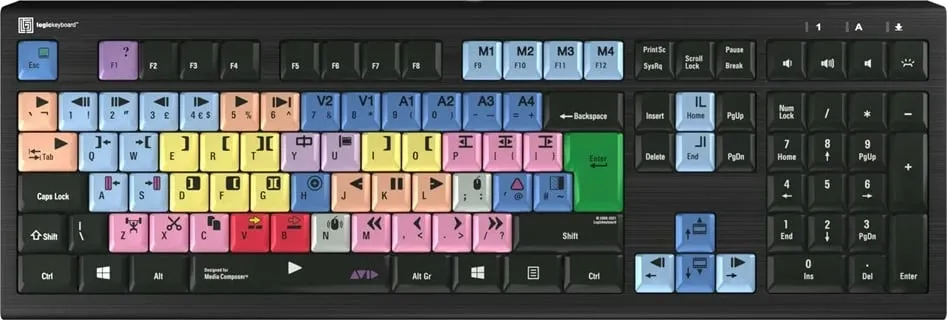 Tastierë LogicKeyboard Astra 2 Classic UK për Avid Media Composer, PC - 1