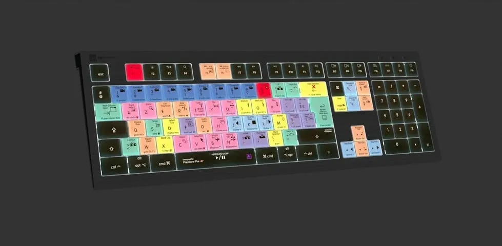 Tastierë LogicKeyboard Astra 2 për Adobe Premiere Pro CC, Mac, FR - 6