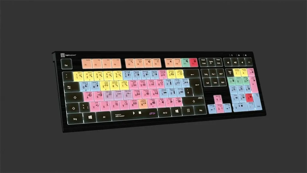 Tastierë LogicKeyboard Astra 2 DE për Pro Tools, PC, me taste shumëngjyrëshe - 4