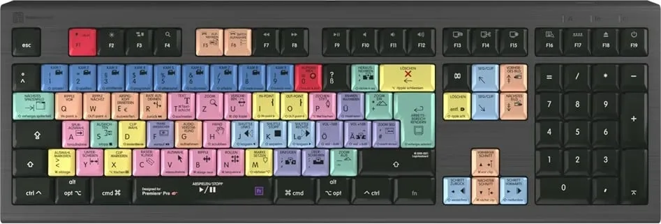 Tastierë LogicKeyboard Astra 2 për Adobe Premiere Pro CC, Mac, DE layout - 1