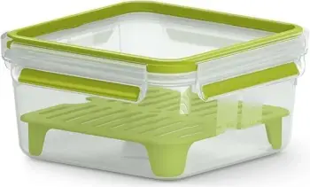 Kuti sanduiçi Emsa Clip&Go N1071700 XL, transparente/jeshile e hapur
