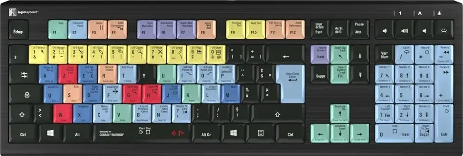 Tastierë LogicKeyboard Cubase/Nuendo Astra 2 FR për PC, shumëngjyrëshe - 1
