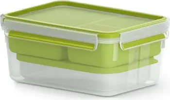 Lunchbox Emsa Clip & Go N1071600 XL, transparent, gjelbër e hapur