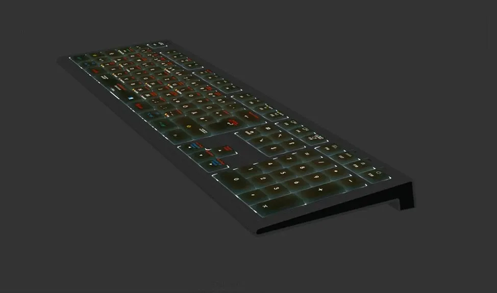 Tastierë LogicKeyboard Astra 2, macOS X Shortcuts, DE layout, e zezë - 3