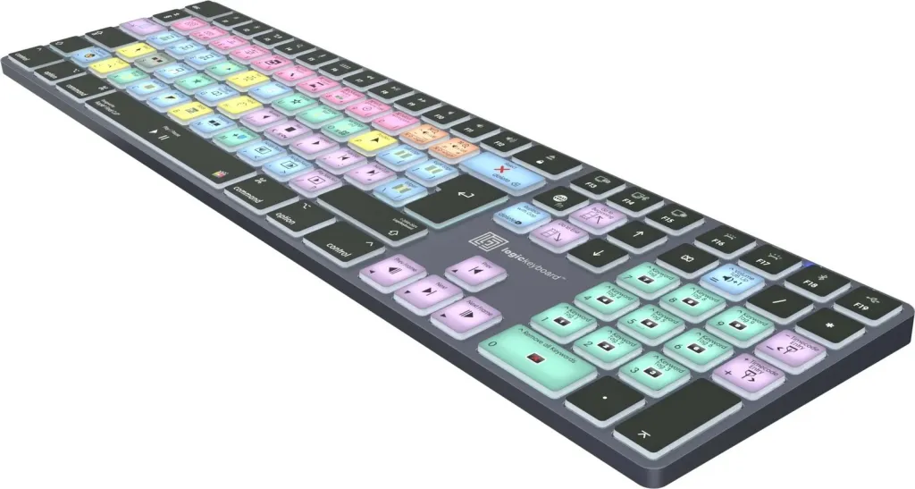 Kasë Logickeyboard LKB-FCPX10-TM-UK, wireless, Bluetooth, full-size, backlight, Final Cut Pro, titanium - 6
