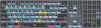 Tastierë Logickeyboard LKB-RESB-TM-UK, full-size, me/pa kabllo, Bluetooth, ndriçim, QWERTY, gri titanium