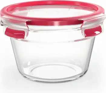 Enë qelqi Emsa N10404 Clip & Close 0.9L, kapak i kuq