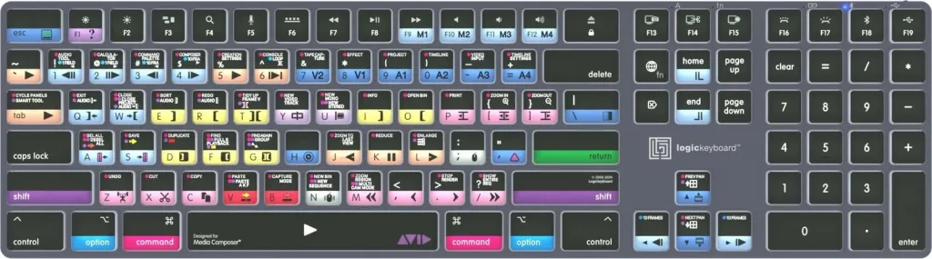 Kasë Logickeyboard LKB-MCOMP-TM-UK, full-size, wireless & me kabllo, Bluetooth, QWERTY, gri titanium - 1