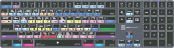 Kasë Logickeyboard LKB-MCOMP-TM-UK, full-size, wireless & me kabllo, Bluetooth, QWERTY, gri titanium