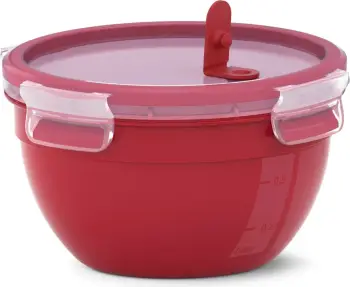 Enë mikrovale Emsa Clip & Micro N10605, plastike, me valvul, e kuqe