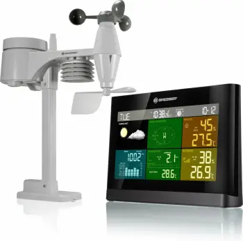 Stacion moti Bresser Wetter Center 5-in-1 Comfort, ekran me ngjyra