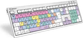 Tastierë LogicKeyboard Final Cut Pro X ALBA DE për Mac, taste të ngjyrosura