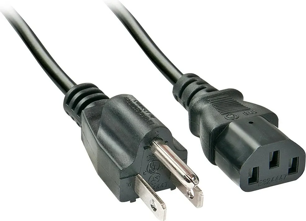 Kabllo rryme LINDY IEC-Netzkabel, 3 pin, 2m, e zezë - 1