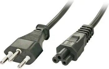 Kabllo rryme Lindy IEC320-C5f, e zezë, 2m (30412)